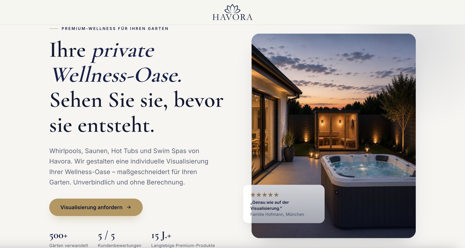 Havora Landingpage